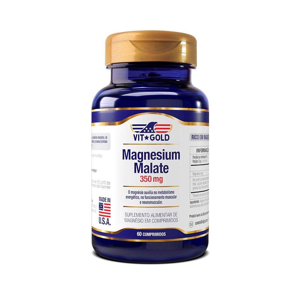 Magnesio Dimalato 350mg Vitgold 60 Comp em Oferta na Shopee