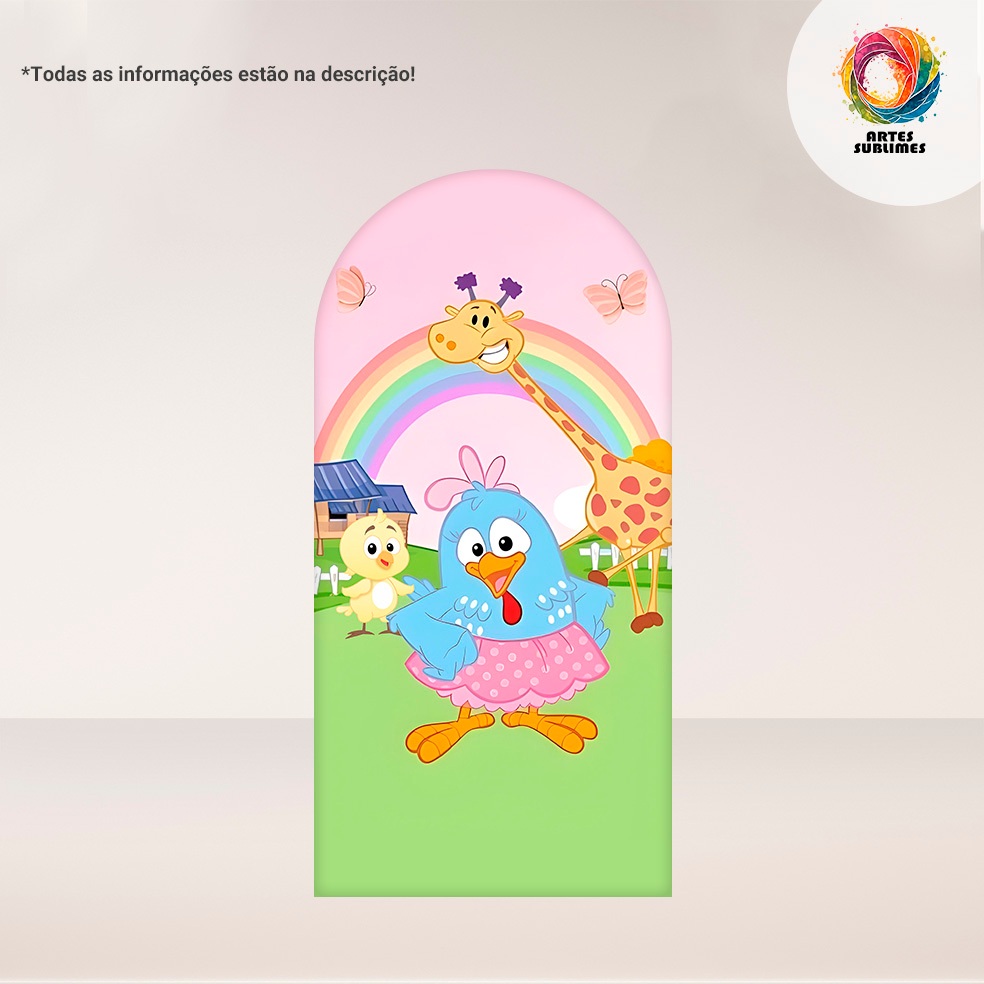 Painel Romano Face Única Galinha Pintadinha Tam Diversos C/Elástico e Retangular em Oferta na Shopee