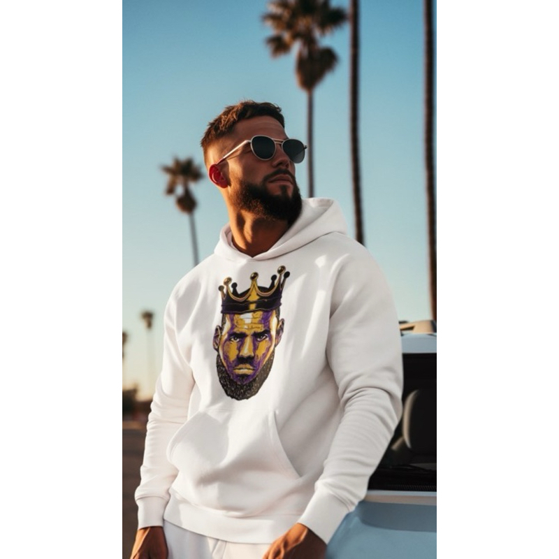 Moletom Masculino Algodão Premium Alta Qualidade LeBron James NBA Lakers Basquete Esporte Promoção