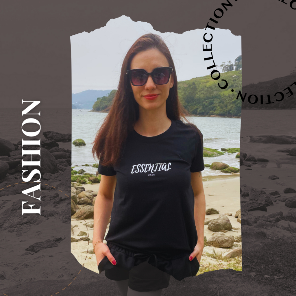 Camiseta T-shirt Feminina Cores Verão Plus Size P ao G3 Moda Casual Elegante Estampa Essential