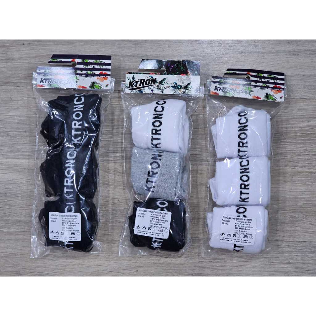 Kit 3 Pares De Meia soquete Ktron