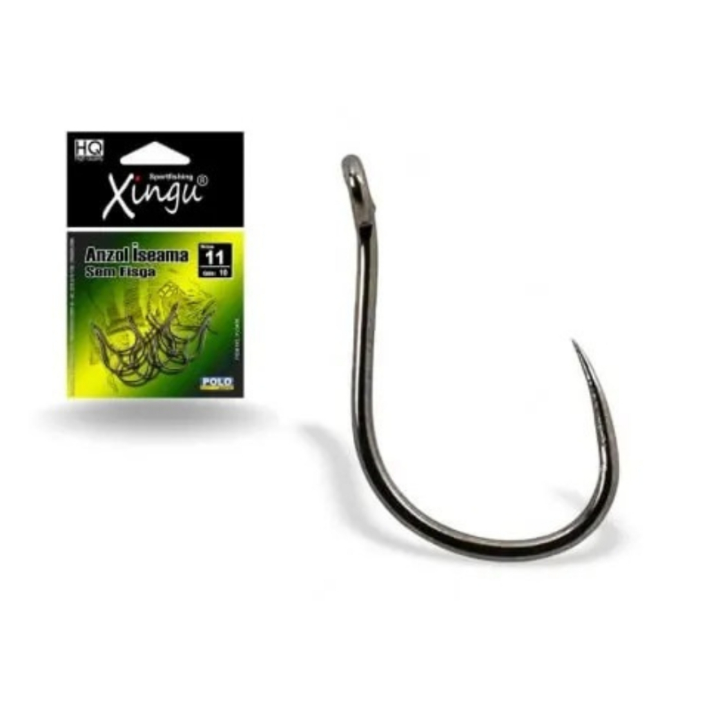 ANZOL ISEAMA SEM FARPA XINGU COM 10 UNIDADES N° 10 12 14 16 em Oferta na Shopee