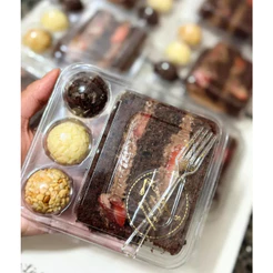 Embalagem Delícias de Festa para Torta/Bolo + 3 Docinhos