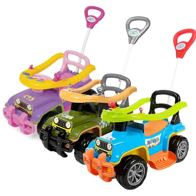 Carrinho passeio jip jip maral guidão direcional militar multicolor rosa Quadriciclo Infantil Haste