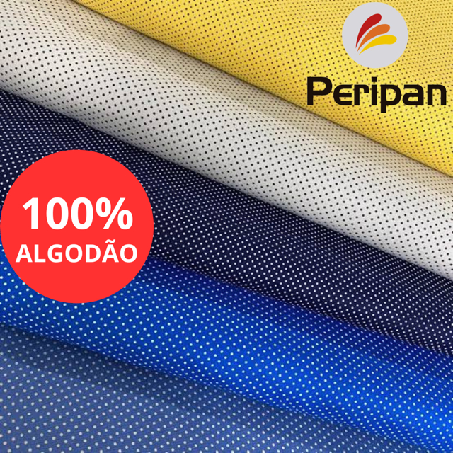 Tecido Tricoline POÁ PERIPAN Várias Cores 100% Algodão