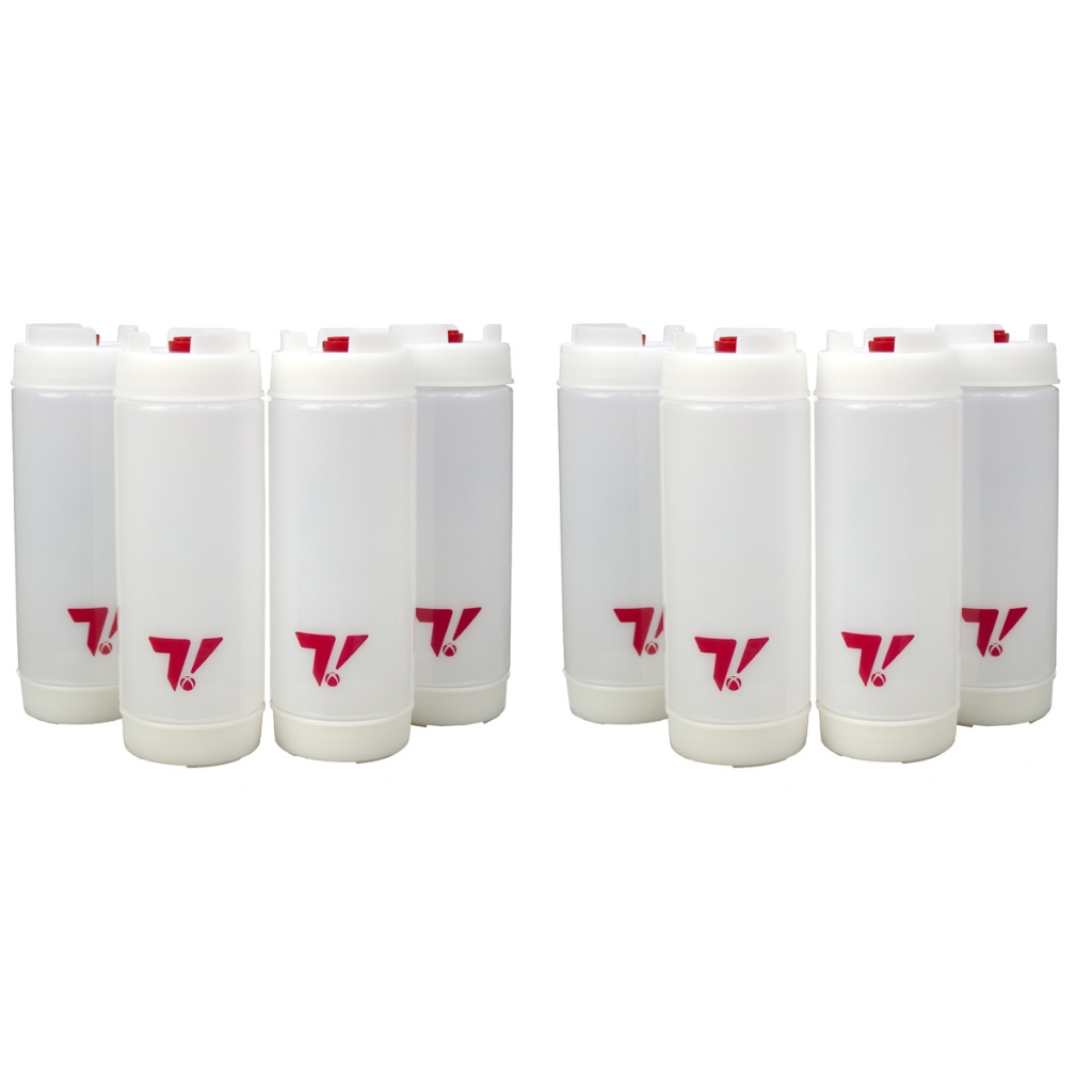BISNAGA PARA MOLHO TIPO FIFO INVERTIDA RED 590ML KIT 8 - EKENOX