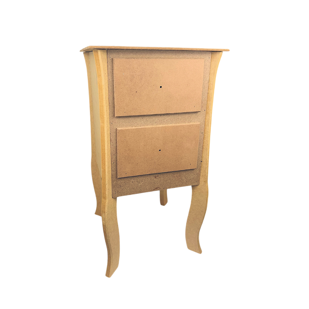 Criado Canto De Cabeceira Para Quarto MDF 2 Gavetas