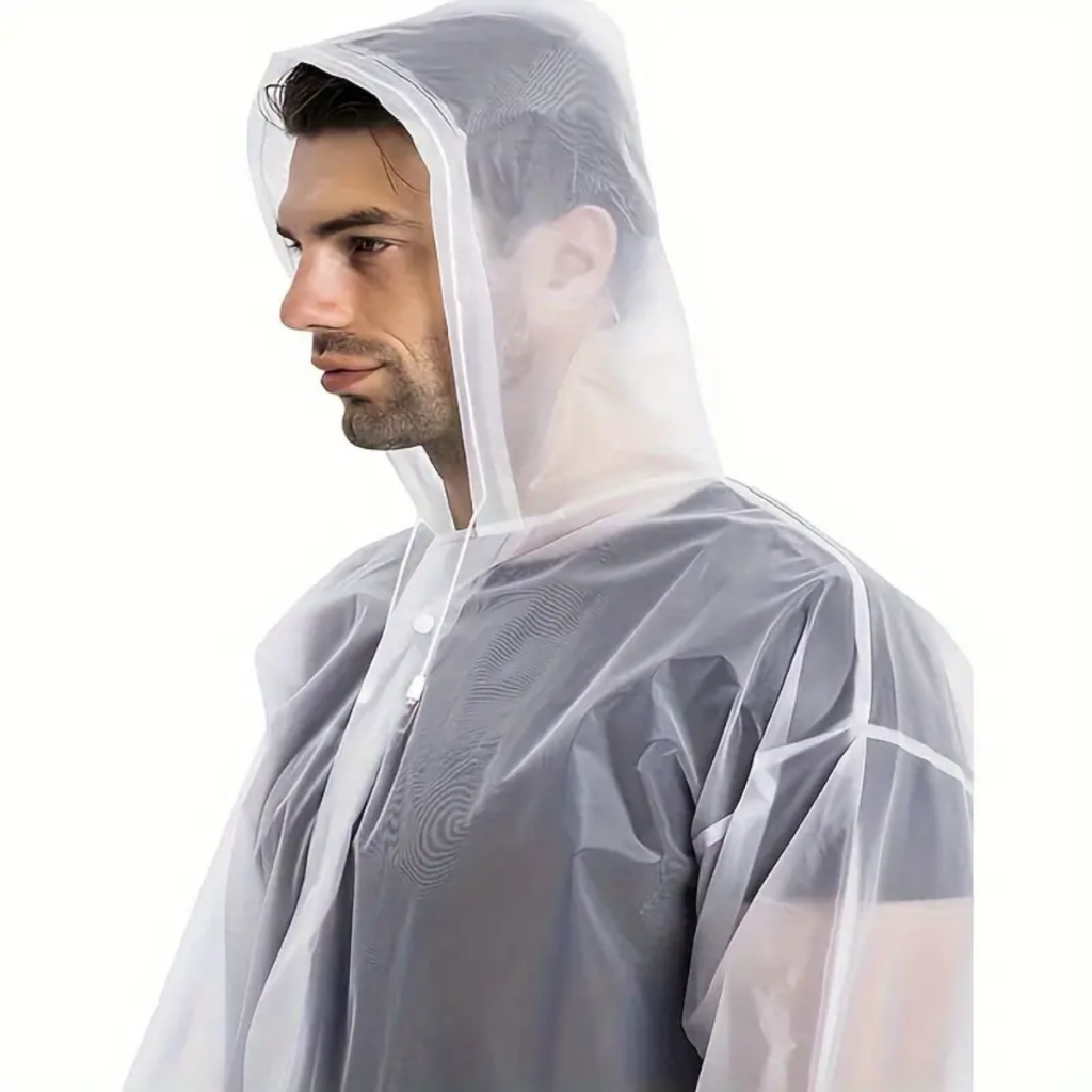 Capa de Chuva Reutilizavel Com Capuz ajustável Botoes Guarda Chuva EVA hiper resistente em Oferta na Shopee