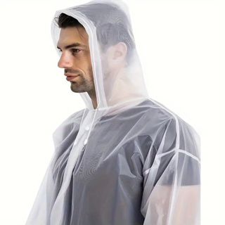Capa de Chuva Reutilizavel Com Capuz ajustável Botoes Guarda Chuva EVA hiper resistente em Oferta na Shopee