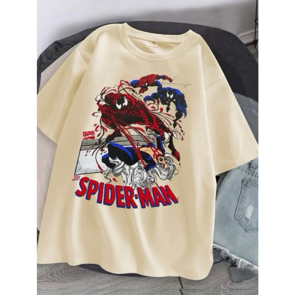 Camiseta Spider Man Tempestade Venom Blusa 100% Unissex Camisa Heróis T-shirt Envio Ráspido M
