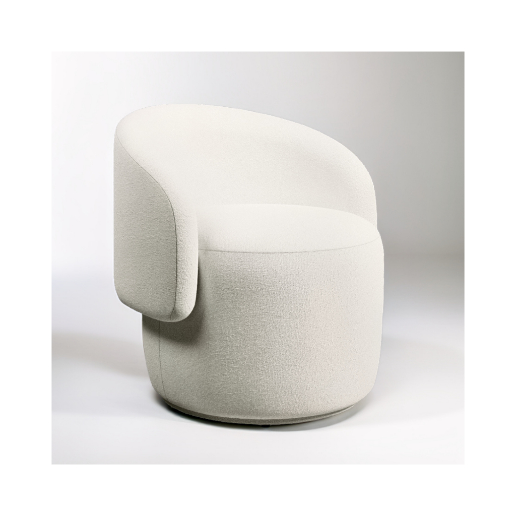 Poltrona Decorativa Aisha - Poltrona Para Decoração E Sala De Estar E Recepção Boucle Luxu...