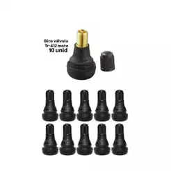Kit 10 Bico de Pneu Válvula Tr412 Moto S/ Câmara Aro 14 a 24 - ROTTA 376