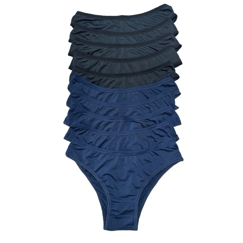 Detalhes do Kit com 10 calcinhas tanga em microfibra e forro 100% algodão