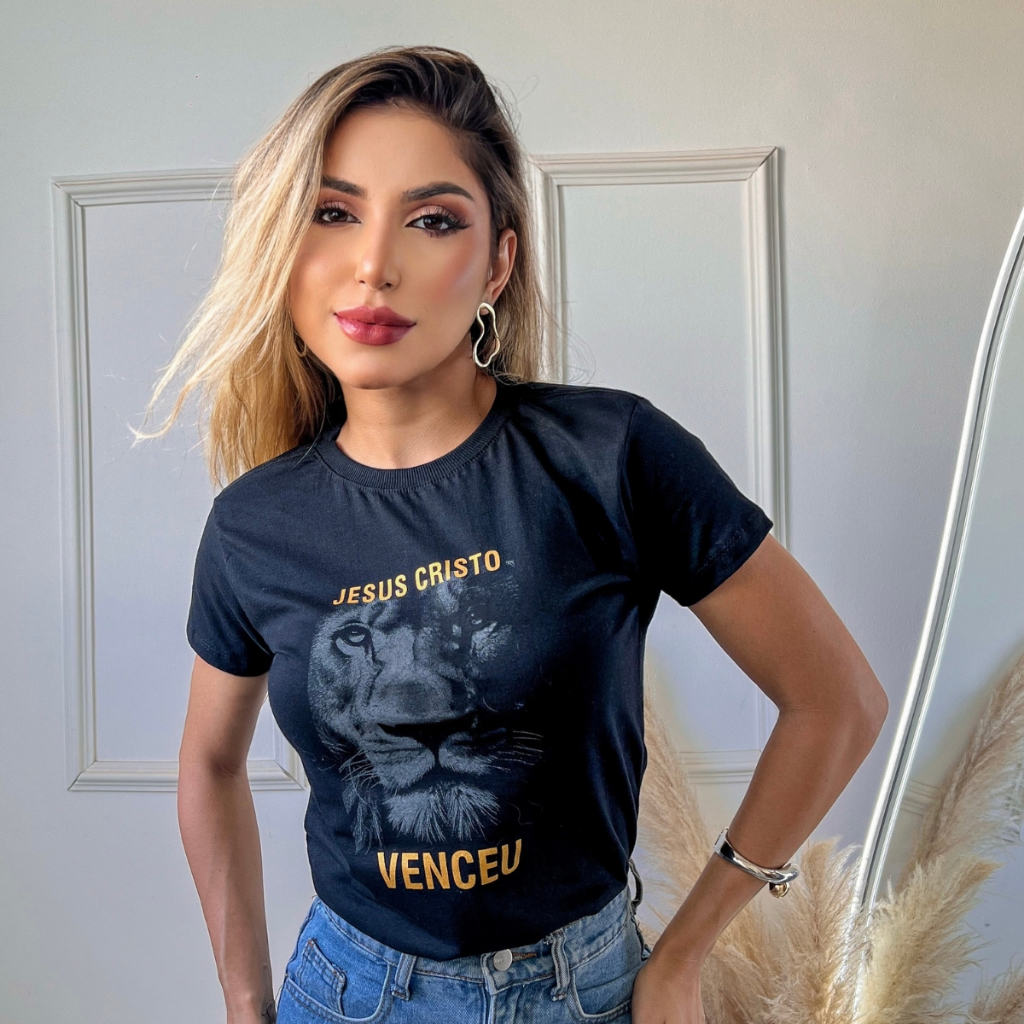 Camiseta Yeshua Gospel Evangélica Tshirt Cristã Deus Moda Feminina