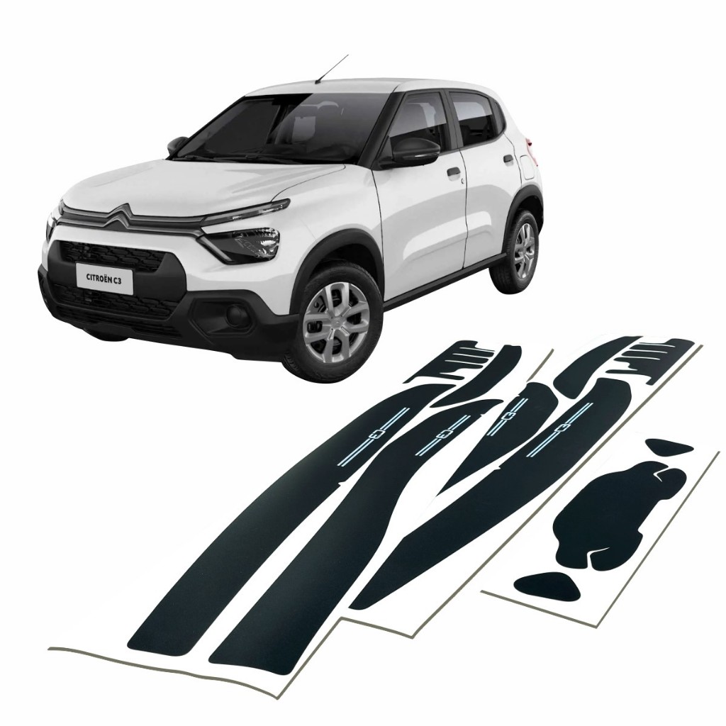 Kit Citroen C3 2023 A 2025 Soleiras Portas + Mala Acessórios para Carro MRMAGOO em Oferta na Shopee