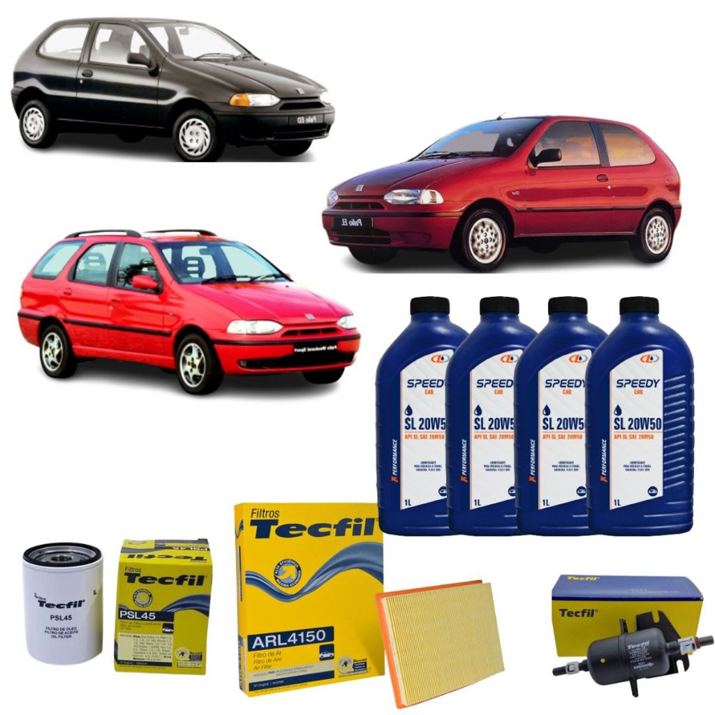 Kit Troca De Oleo E Filtros Fiat Palio Siena Strada Weekend 1.0 1.5 Fiasa 20w50 Mineral em Oferta na Shopee