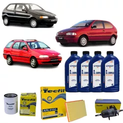 Kit Troca De Oleo E Filtros Fiat Palio Siena Strada Weekend 1.0 1.5 Fiasa 20w50 Mineral