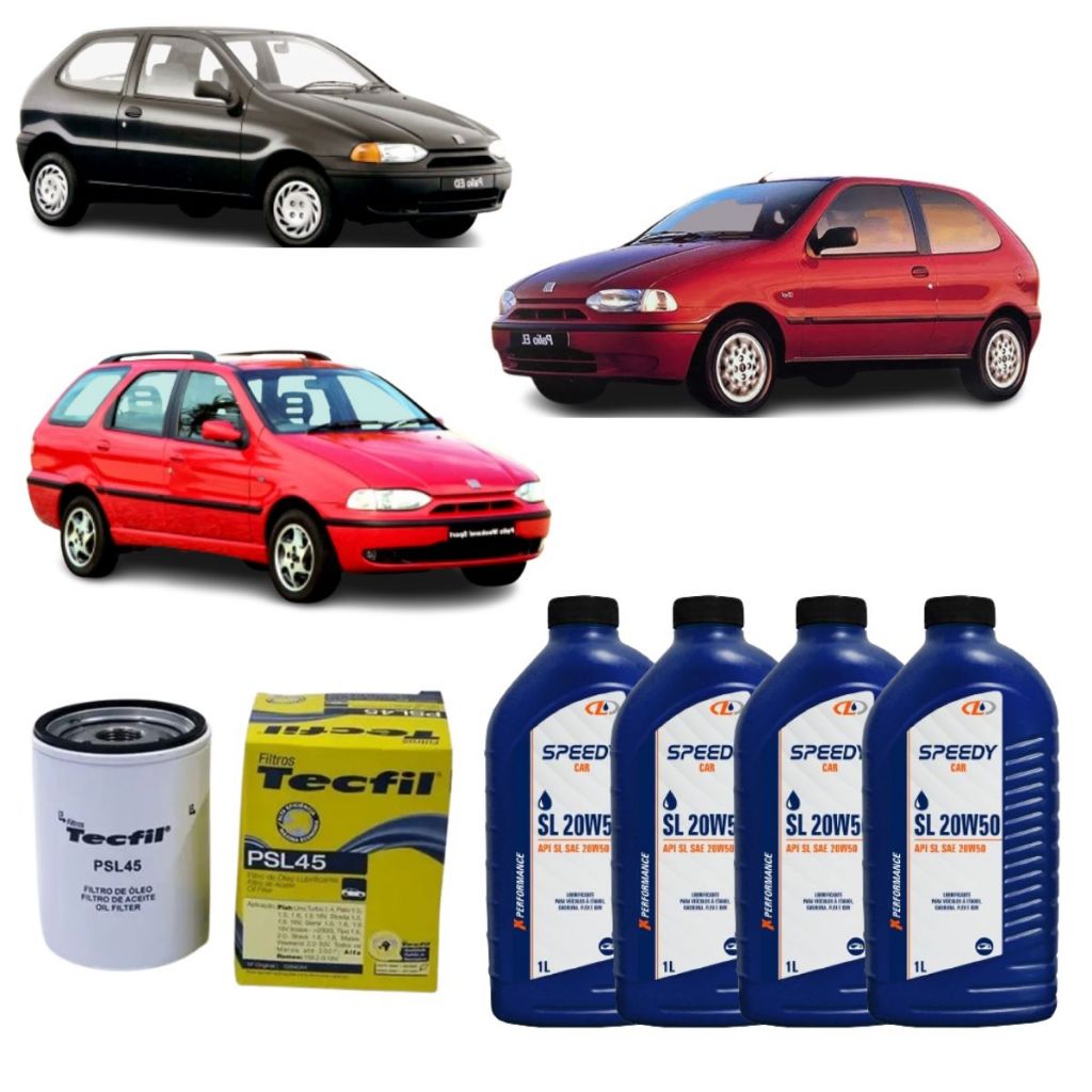 Kit Troca De Oleo E Filtro Fiat Palio Siena Strada Uno Weekend 1.0 1.5 Fiasa 20w50 Mineral em Oferta na Shopee