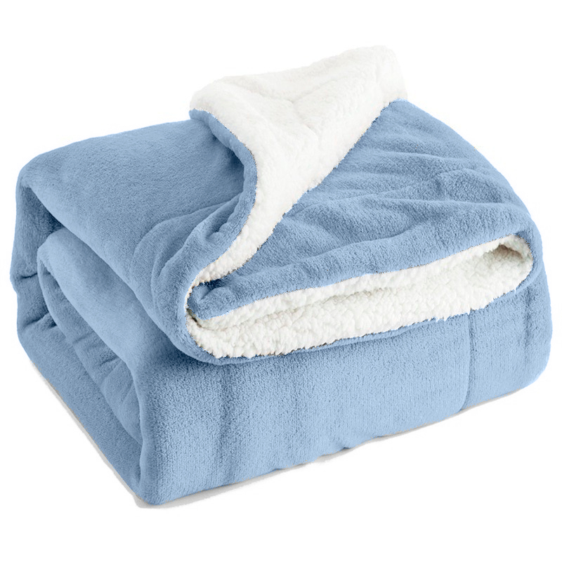 Mantinha Bebê Anti-alérgica c Sherpa Toque Macio Black Friday Coberto Cores Tons de Azul em Oferta na Shopee