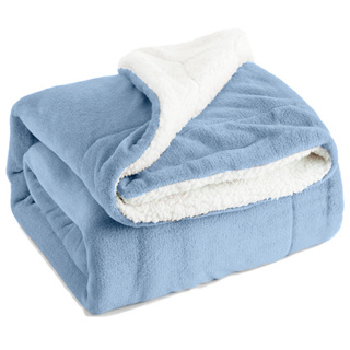 Mantinha Bebê Anti-alérgica c Sherpa Toque Macio Black Friday Coberto Cores Tons de Azul em Oferta na Shopee