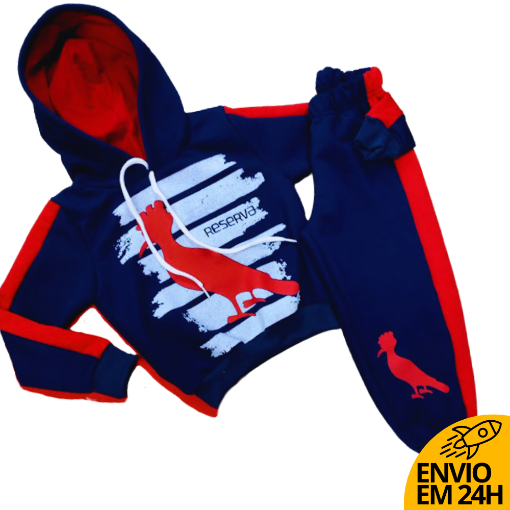 Conjunto Infantil Reser Criança Roupa Infanto Juvenil Menino Masculino - Inverno e Frio - Calça Moletinho + Casaco em Oferta na Shopee