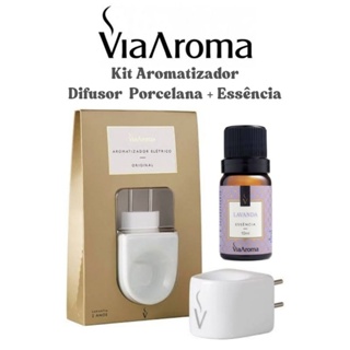 Aromatizador de Ambiente Difusor elétrico Porcelana Original Bivolt Essencia Via Aroma Escolha o Seu em Oferta na Shopee