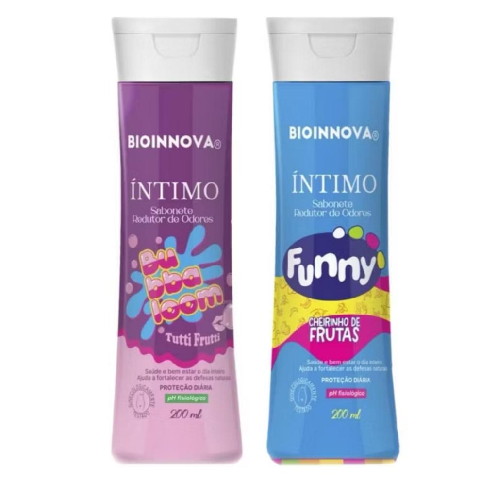 Kit com 2 sabonetes Intímo (1 Funny + 1  Bubbaloom)  200ml - Bioinnova em Oferta na Shopee