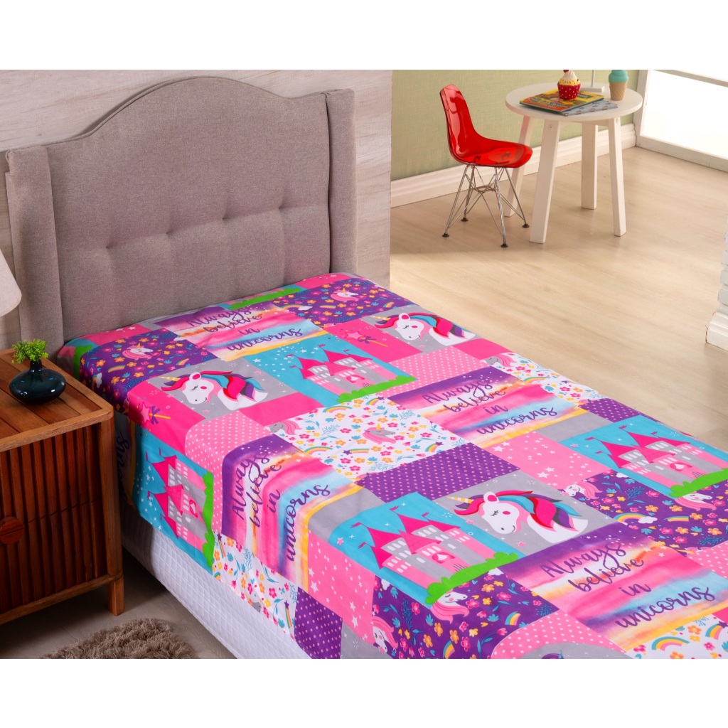 Lençol Solteiro Avulso Sem Elástico Estampas Variadas em Oferta na Shopee