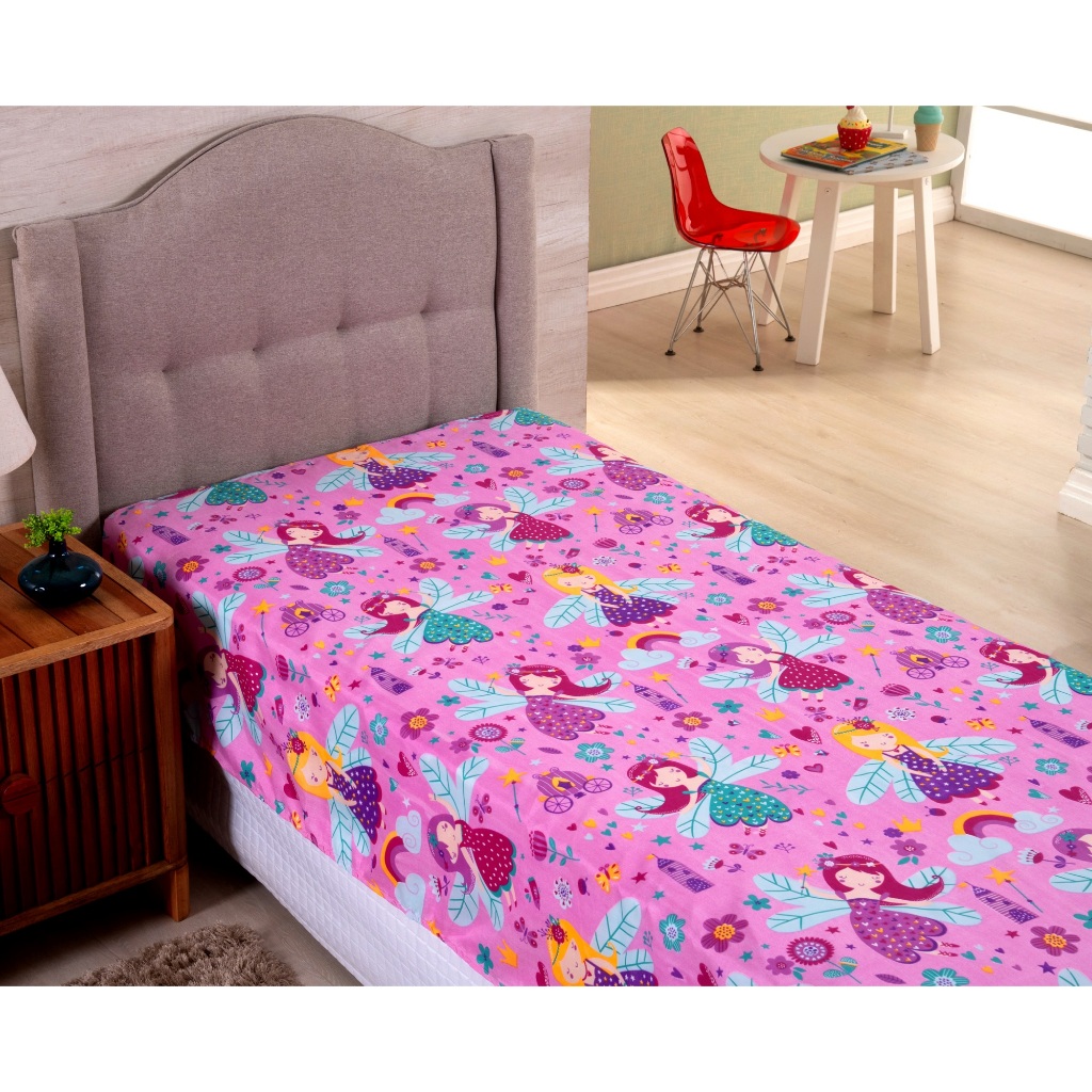 Lençol Solteiro Avulso Superior S/ Elástico Estampado