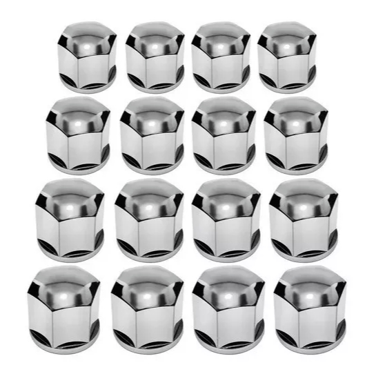 “Capa Parafuso Cromada Sextavada 16pçs 17/19mm Universal”