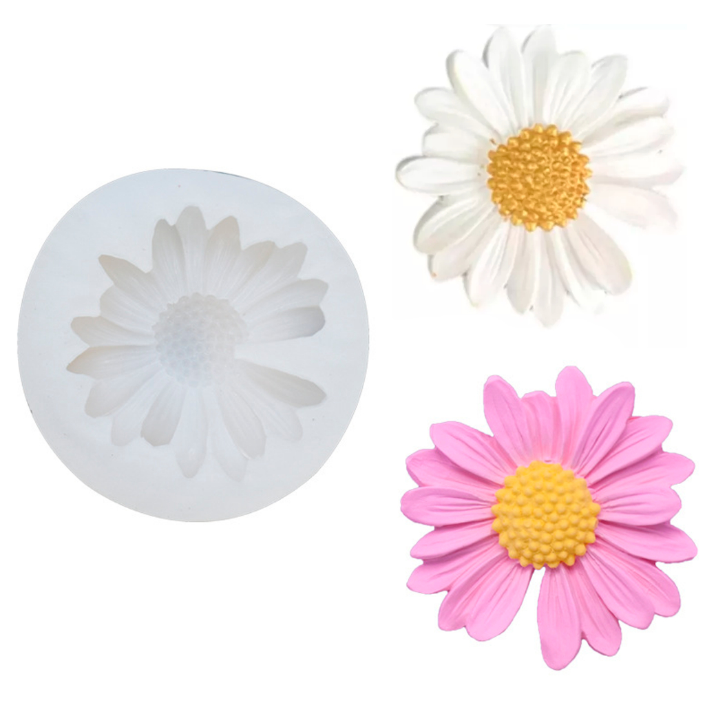 Molde Silicone Flor Margarida Para Sabonete Artesanal Resina Vela Biscuit Moldes 3D Vela Gesso Arte em Oferta na Shopee