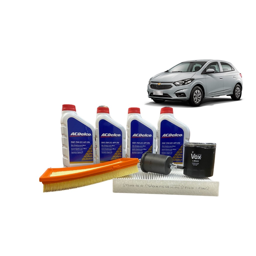 Kit Troca Óleo - Ac Delco 0w20 Onix / Prisma 1.0 0u 1.4 2017 2018 2019 em Oferta na Shopee