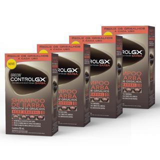 Kit 4x unidades Grecin Control Gx Shampoo De Barba e Redutor Grisalhos - Para todos os tipos de barba. Aparência jovem em Oferta na Shopee