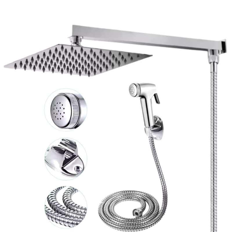 Chuveiro Ducha Slin Quadrada C/ Chuveirinho Luxo E Desviador Kit completo