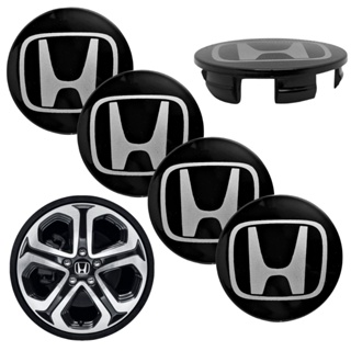 KIT 4 Calotas Tampinha Meio Miolo de Roda Honda HRV CRV NEW CIVIC ACCORD 6,9cm prata e preta em Oferta na Shopee