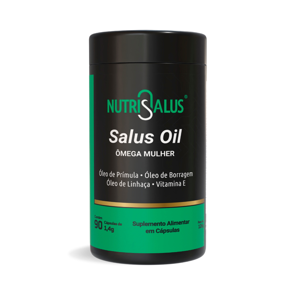 Salus Oil Ômega Mulher - Prímula, Borragem e Linhaça com Vitamina E - Nutri Salus