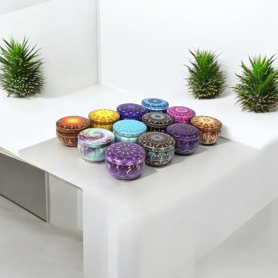 Imagem Lata para Vela Signos Cores Variadas  70ML (12UNI)