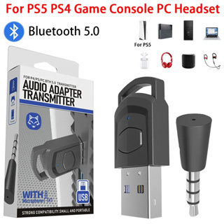 Adaptador de fone de ouvido sem fio, receptor para PS5, PS4 Game Console, PC Headset, Bluetooth 5.0. em Oferta na Shopee