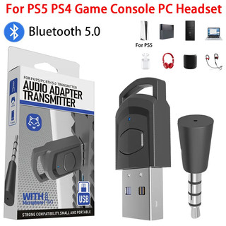 Adaptador de fone de ouvido sem fio, receptor para PS5, PS4 Game Console, PC Headset, Bluetooth 5.0.