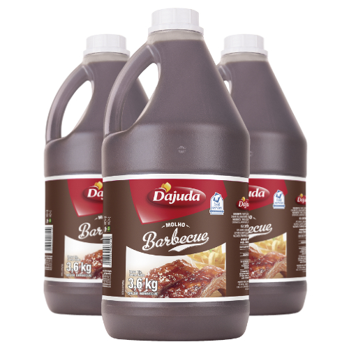 3Un Molho Barbecue DAjuda Galão De 3,6Kg Para Churrasco Costela Porco Lanches Acompanhamento
