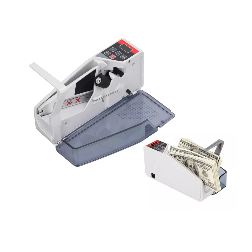 Mini Máquina Contar Notas Dinheiro Cédulas Portátil Bivolt Modelo V40 Design Compacto e Ergonômico