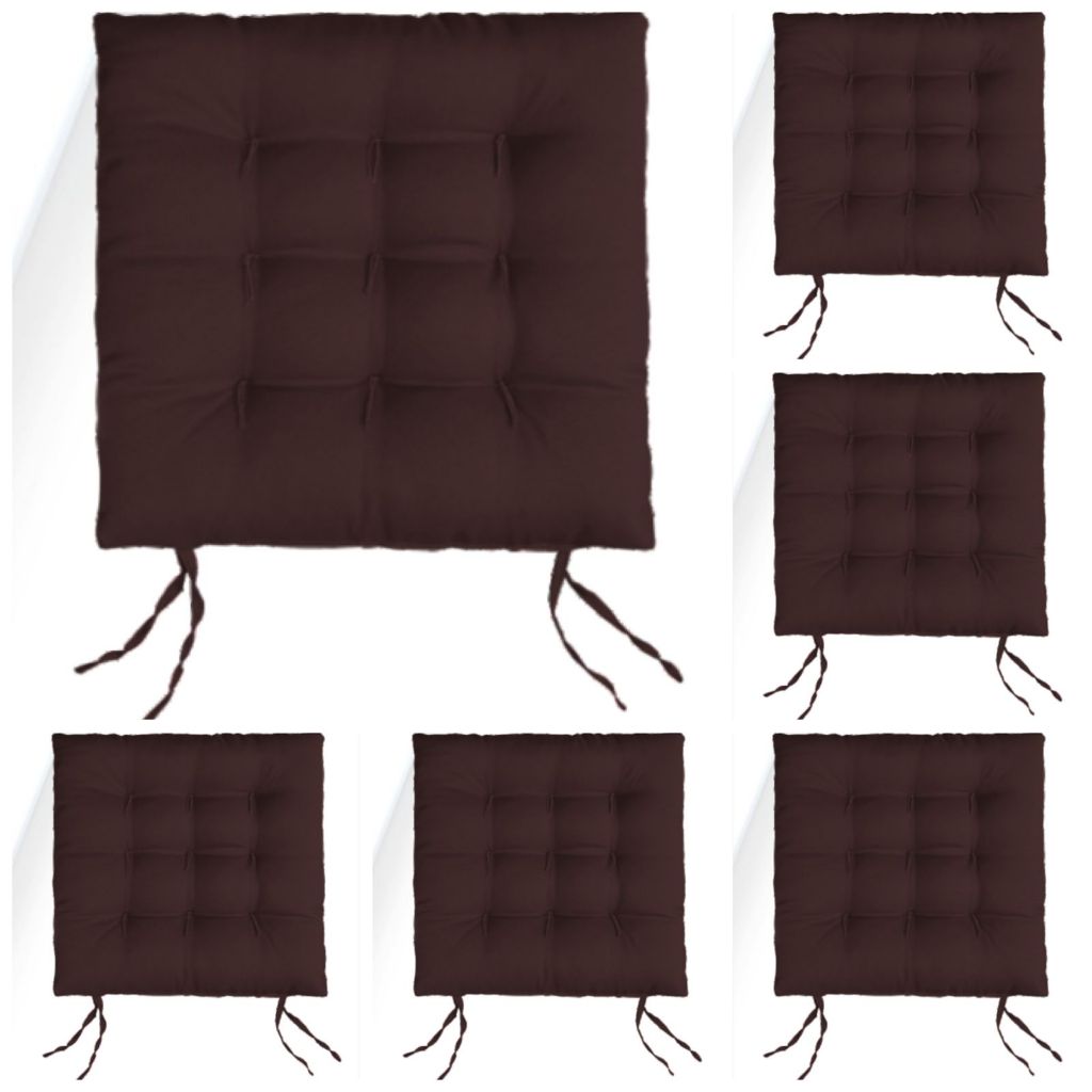 Kit 6 Almofadas Futon Assento De Cadeira - Tamanho 40x40 cm em Oferta na Shopee