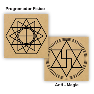 Kit 2 Gráficos Radiestesia MDF 3mm tamanho 20x20cm  Programador Físico e Anti-Magia em Oferta na Shopee