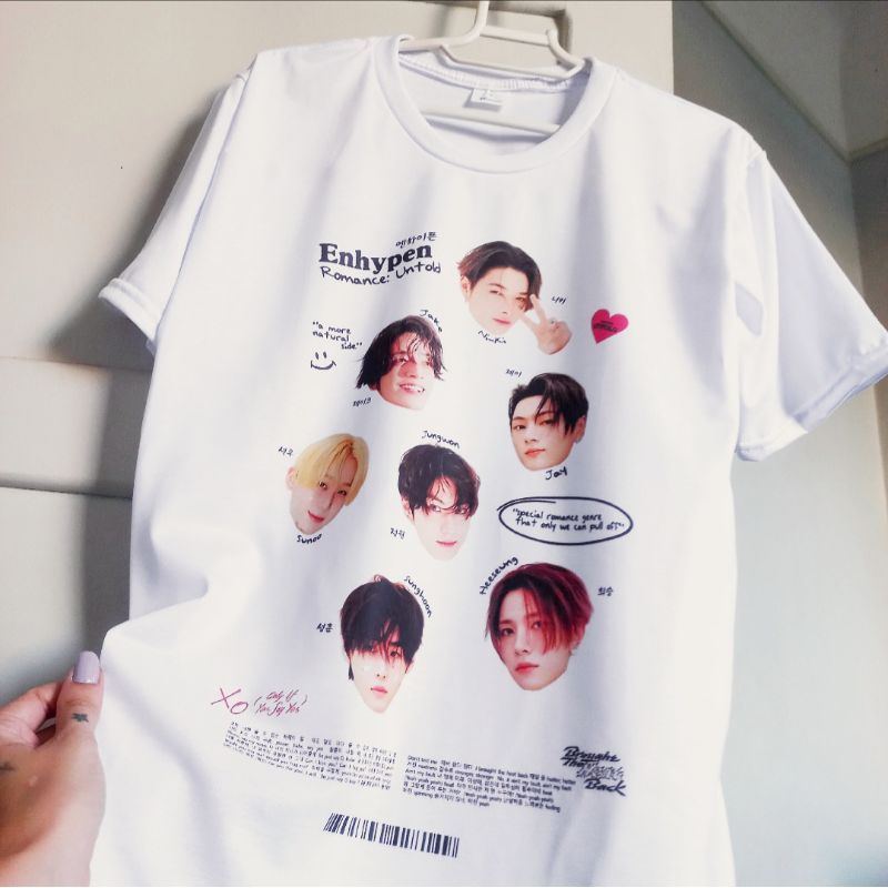Camiseta Unissex 'Romance: Untold' ENHYPEN Jake | Sunoo | Heeseung | KPOP Aesthetic — imagem 2 de 2