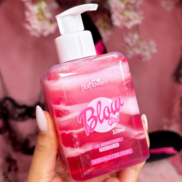 BLOW GIRL Gel Hidratante Aveludado Aroma de Morango com Creme 320ml 100% ORIGINAL