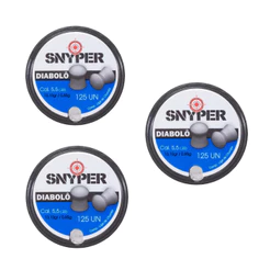 Chumbinho Snyper Diabolô 5,5mm - 375 Unidades (3 POTES DE 125 UNID)
