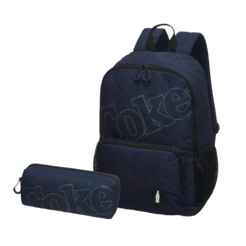 Kit Urbano Juvenil Coca-cola Mochila Com Necessaire Identity