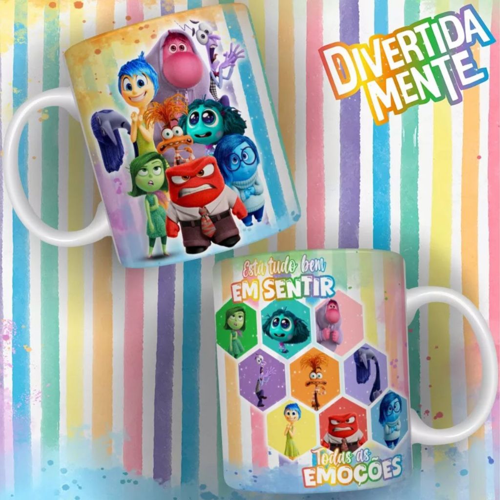 Caneca Personalizada Divertidamente Todas Emoções Filme em Oferta na Shopee