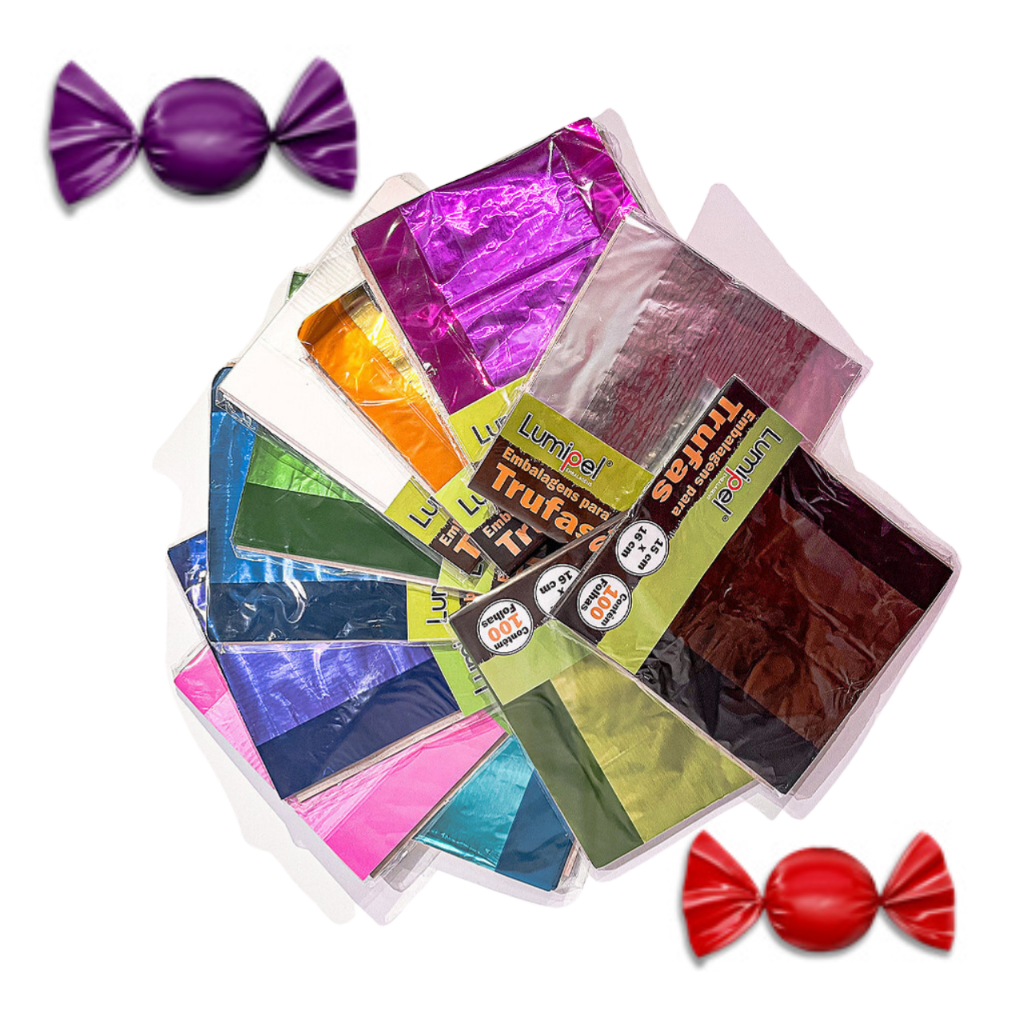 100 Embalagens Para Trufa Bombom Chocolate 15x16 cores Para Doces em Oferta na Shopee