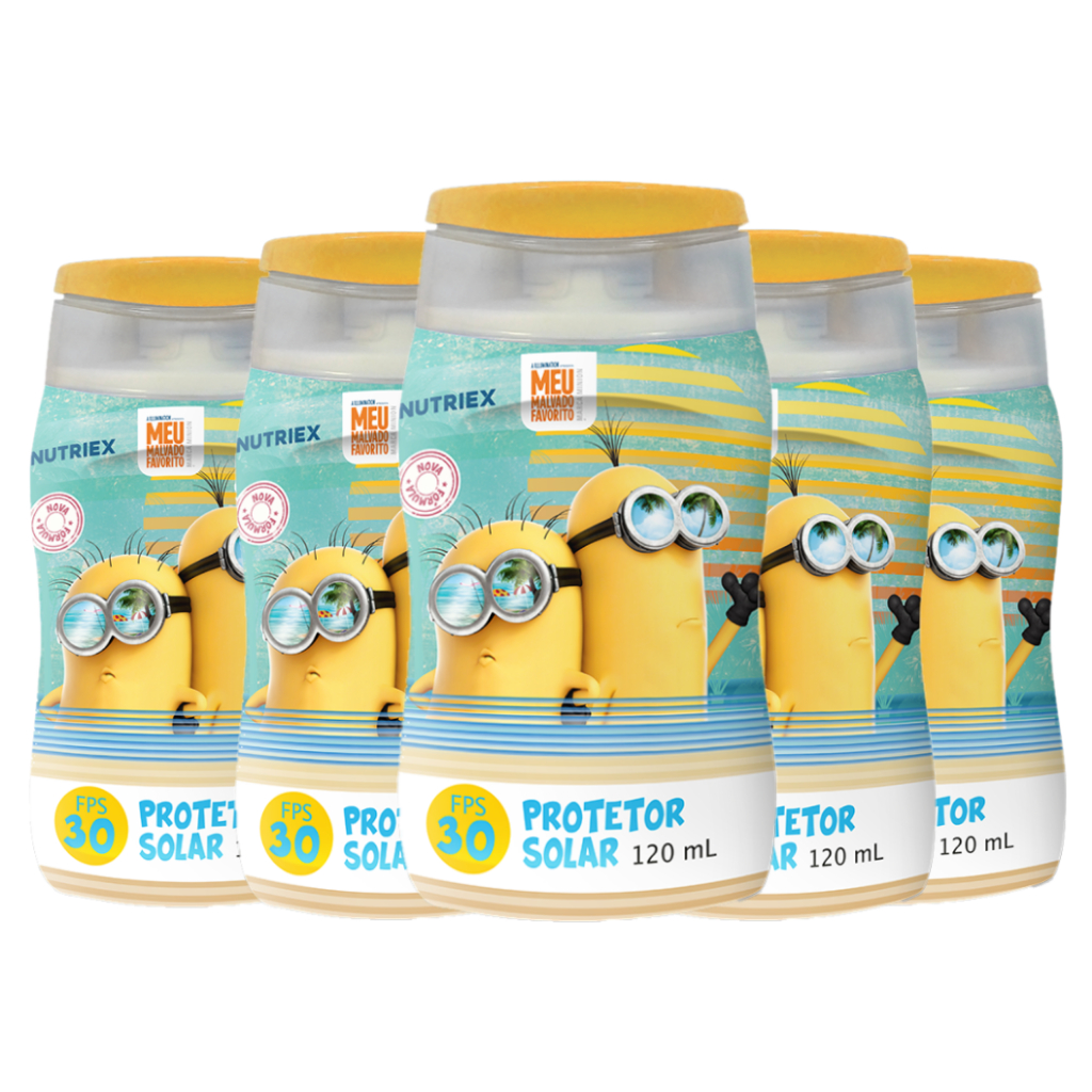 Kit 5un Protetor Solar Infantil FPS 30 Kids Minions 120ml Nutriex